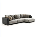 Divano angolare 4 posti grigio in poliestere a L 300 x 170 x 80 cm
