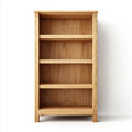 Libreria a 4 ripiani rovere naturale 80 x 30 x 150 cm in legno massello rettangolare