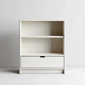 Libreria a giorno con cassetto bianca 80 x 35 x 120 cm in MDF rettangolare