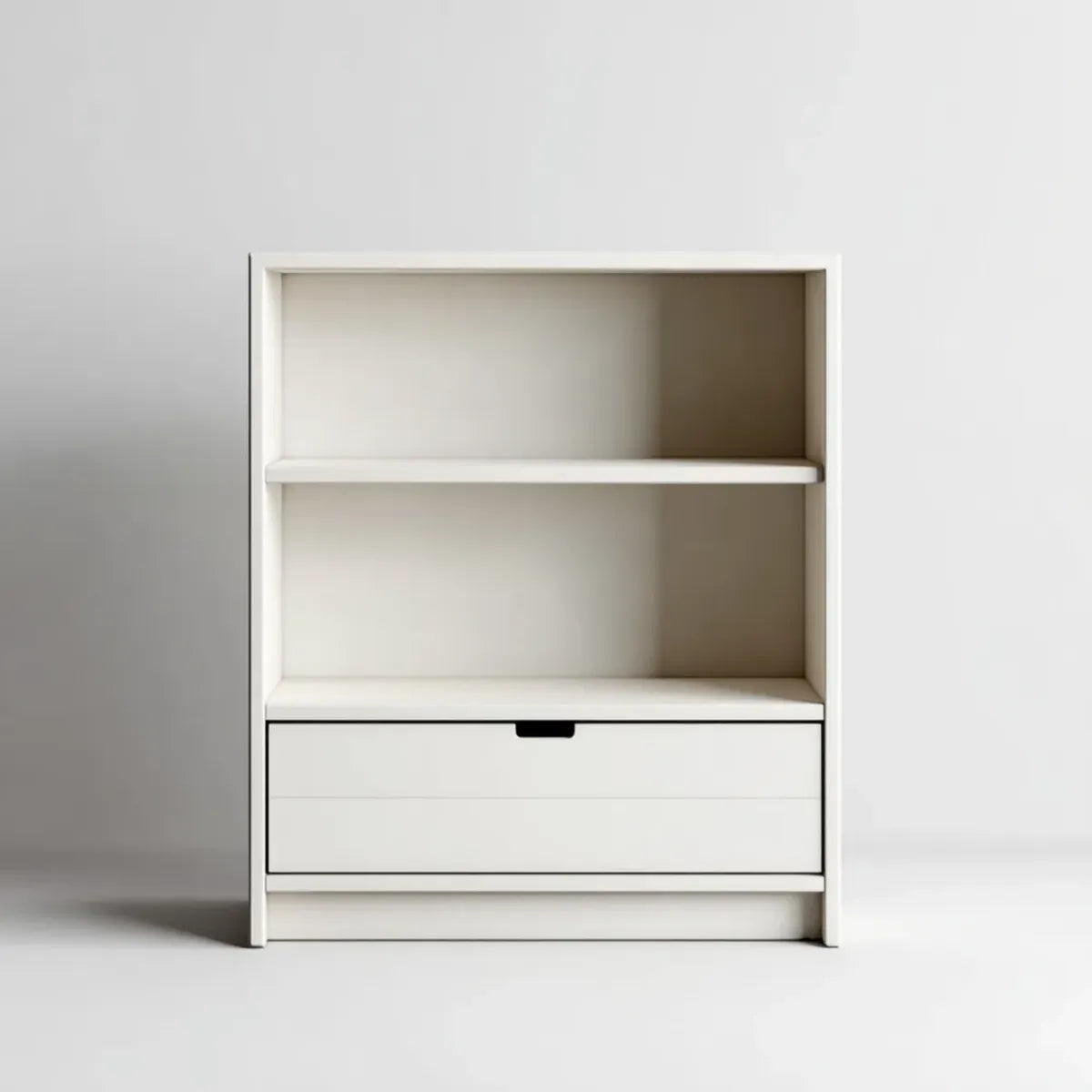 Libreria a giorno con cassetto bianca 80 x 35 x 120 cm in MDF rettangolare