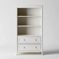 Libreria con 3 ripiani e 2 cassetti bianco 80 x 35 x 180 cm in MDF rettangolare